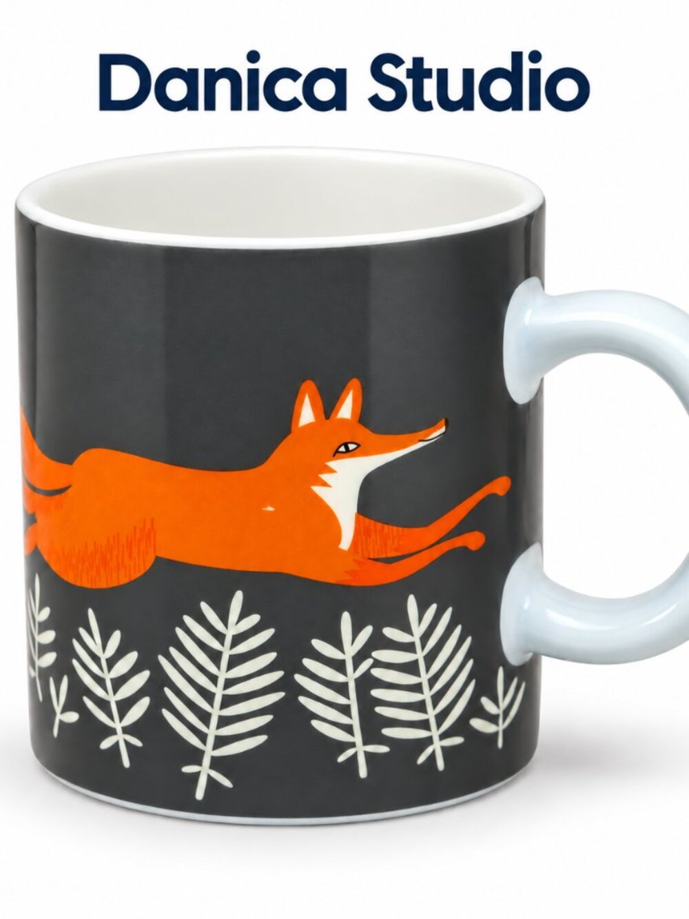 Danica Studio Birdland 14 Oz Mug Fox Rabbit Woodland Porcelain Rare